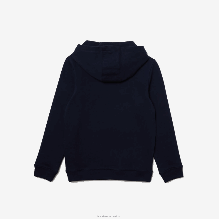 Lacoste hoodie van krokodilkatoen 0828H3203 marineblauw 166 kinderen