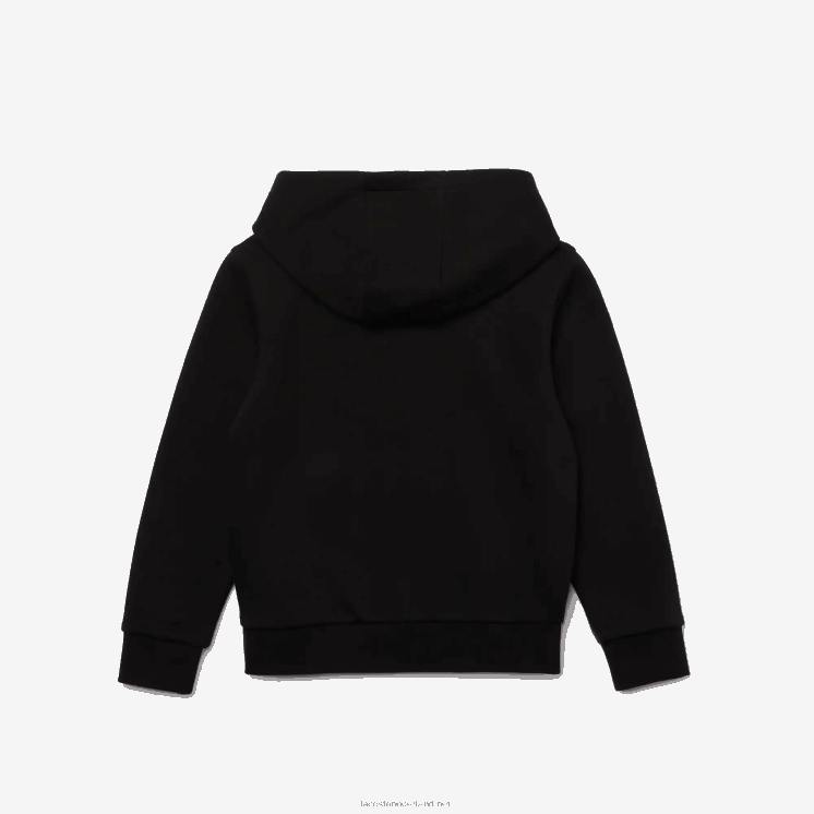 Lacoste sport tennis fleece sweatshirt met ritssluiting 0828H3260 zwart marineblauw dy4 kinderen
