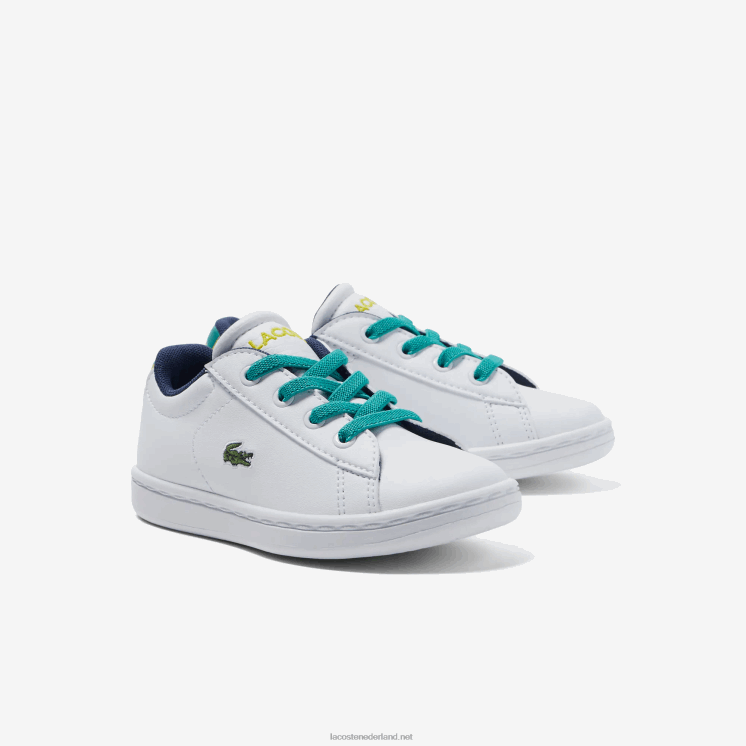 Lacoste carnaby synthetische sneakers 0828H2985 wit/groen 082 zuigelingen