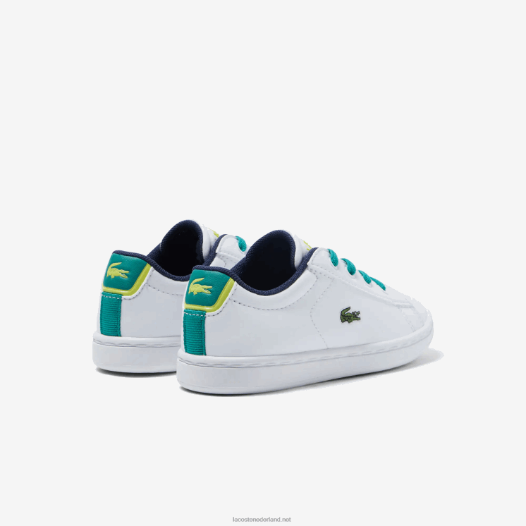 Lacoste carnaby synthetische sneakers 0828H2985 wit/groen 082 zuigelingen