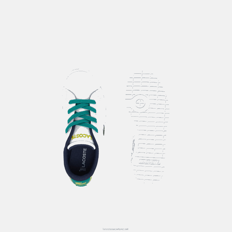 Lacoste carnaby synthetische sneakers 0828H2985 wit/groen 082 zuigelingen