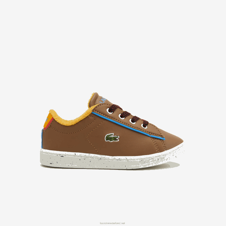 Lacoste carnaby synthetische winterschoenen voor buiten 0828H2993 bruin lichtblauw 2g7 zuigelingen