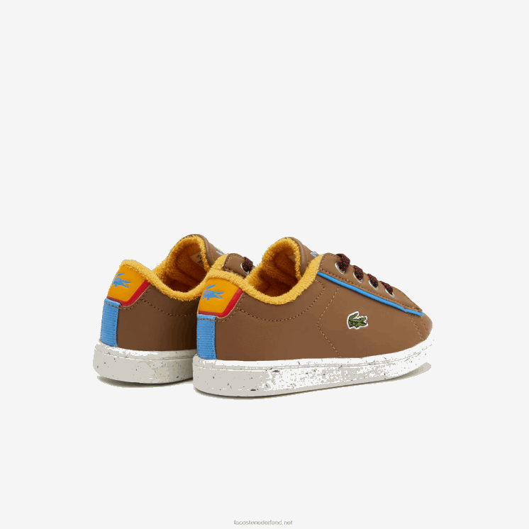 Lacoste carnaby synthetische winterschoenen voor buiten 0828H2993 bruin lichtblauw 2g7 zuigelingen