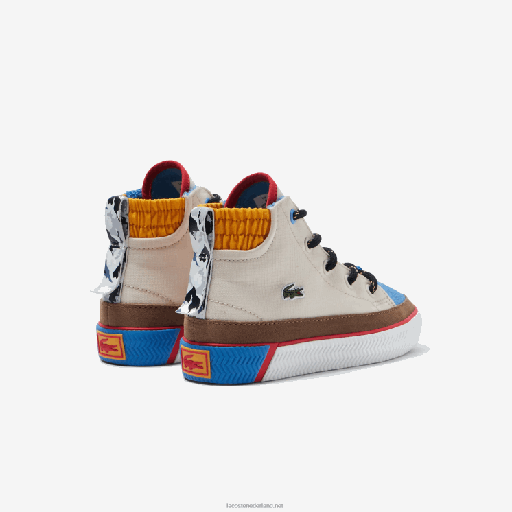 Lacoste gripshot winter mid textiel outdoorschoenen 0828H2986 gebroken wit & geel ht3 zuigelingen