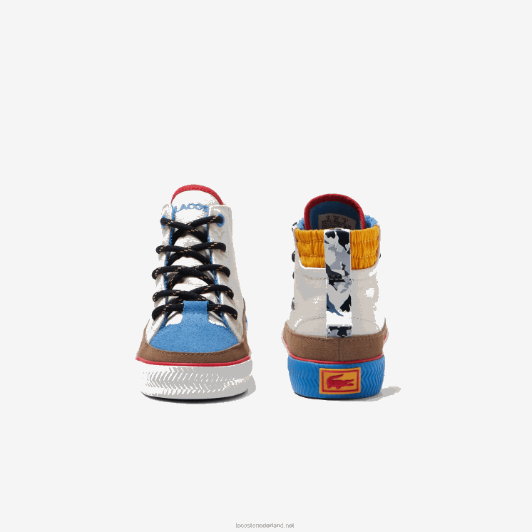 Lacoste gripshot winter mid textiel outdoorschoenen 0828H2986 gebroken wit & geel ht3 zuigelingen