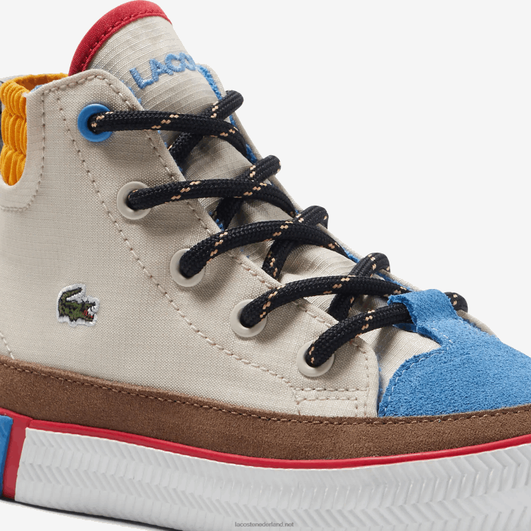 Lacoste gripshot winter mid textiel outdoorschoenen 0828H2986 gebroken wit & geel ht3 zuigelingen