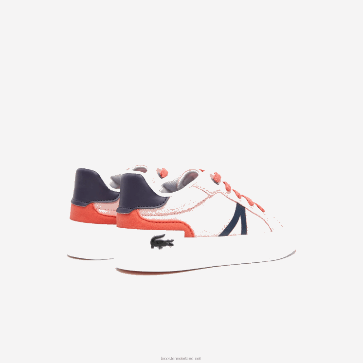 Lacoste l004 textiel sneakers 0828H2932 roze marine s1n zuigelingen