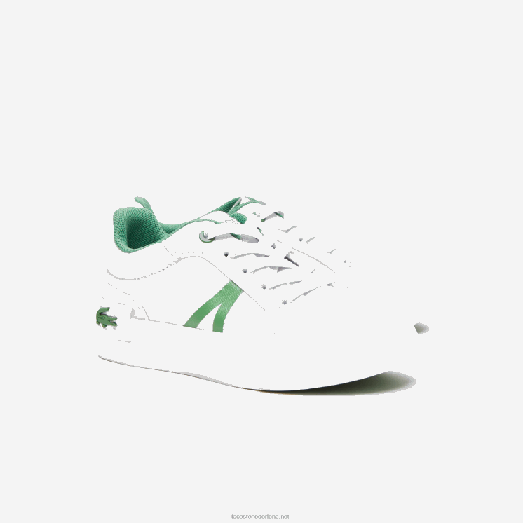 Lacoste l004 textiel sneakers 0828H2933 wit/groen 082 zuigelingen