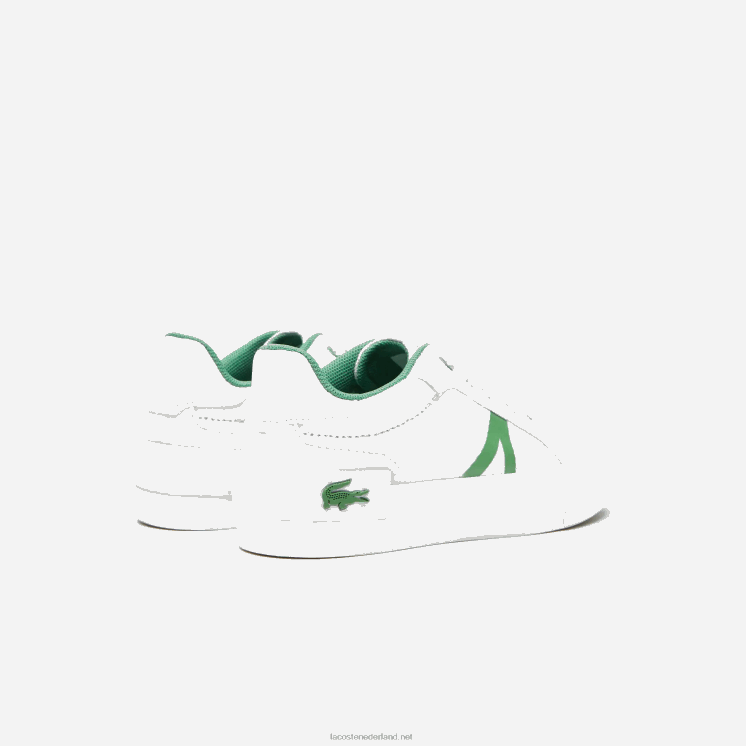 Lacoste l004 textiel sneakers 0828H2933 wit/groen 082 zuigelingen