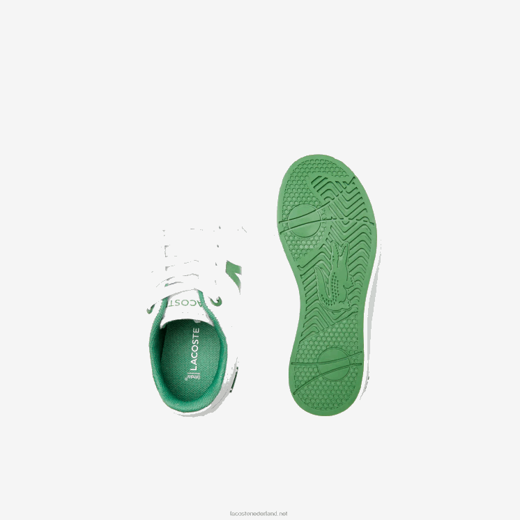 Lacoste l004 textiel sneakers 0828H2933 wit/groen 082 zuigelingen