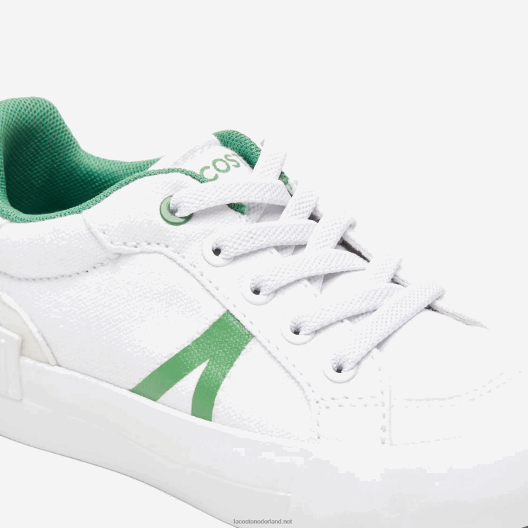 Lacoste l004 textiel sneakers 0828H2933 wit/groen 082 zuigelingen