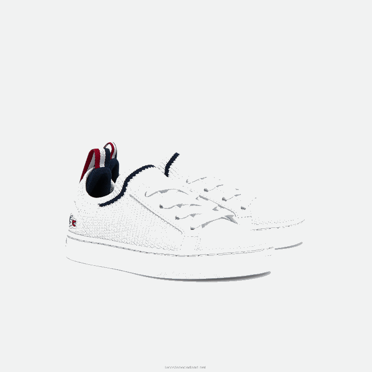Lacoste la piquee textiel driekleurige sneakers 0828H2994 wit/marine & rood 407 zuigelingen