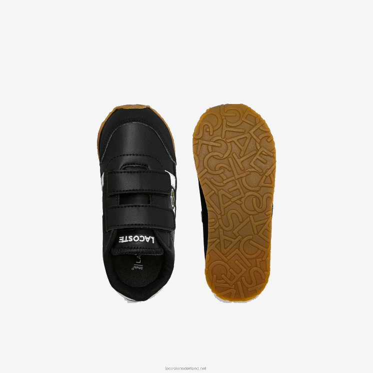 Lacoste partner synthetische sneakers 0828H2965 zwart-wit 312 zuigelingen
