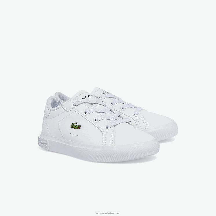 Lacoste powercour synthetische sneakers 0828H2935 wit 21g zuigelingen