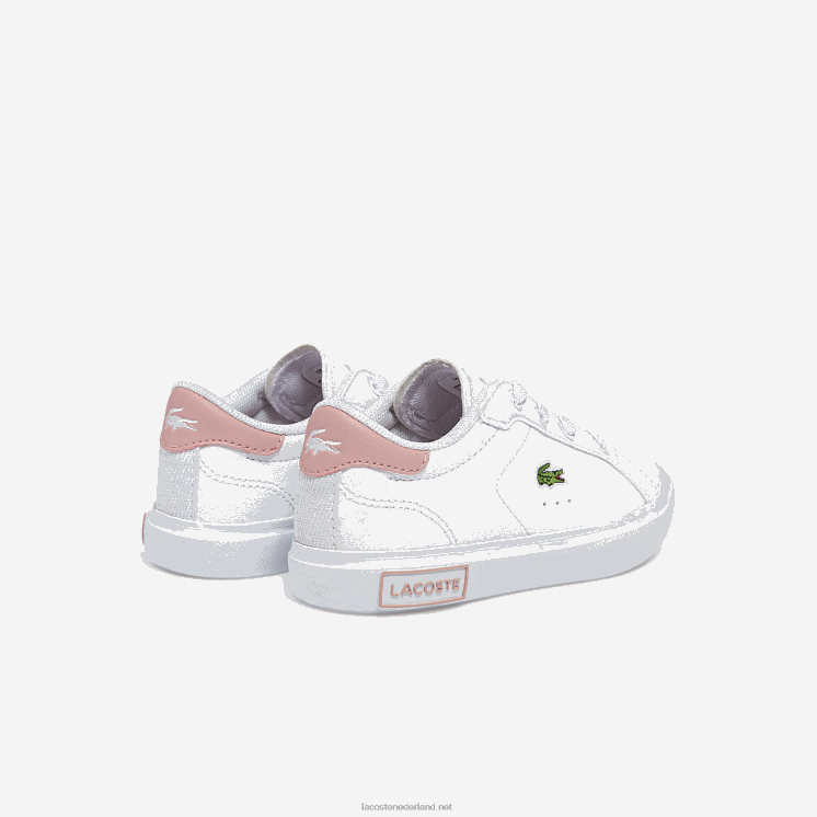 Lacoste powercour synthetische sneakers 0828H2936 wit & lichtroze 1y9 zuigelingen