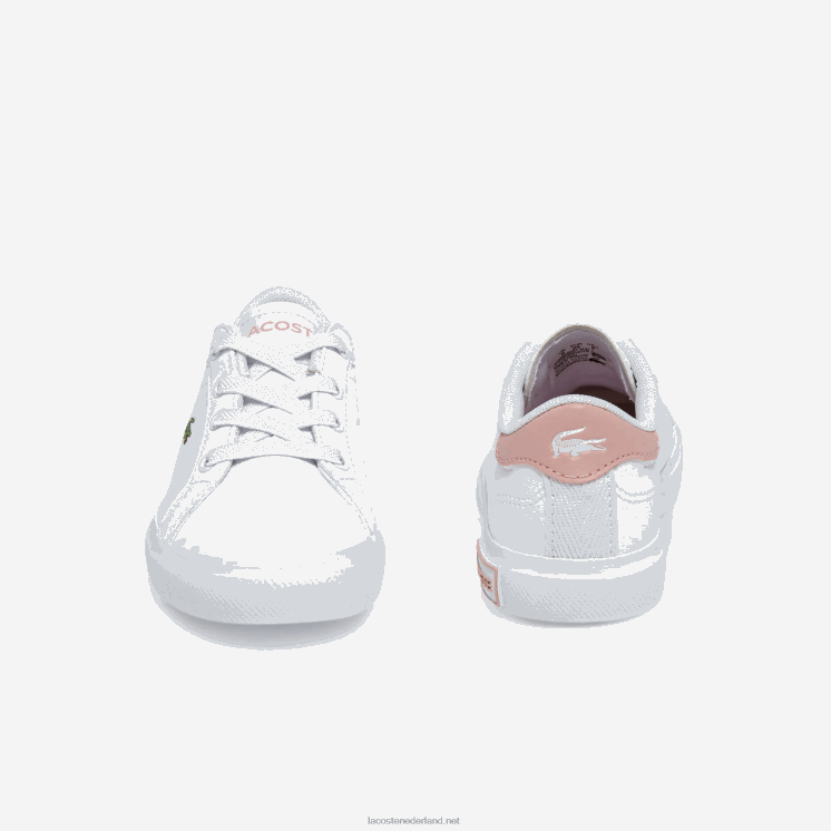 Lacoste powercour synthetische sneakers 0828H2936 wit & lichtroze 1y9 zuigelingen