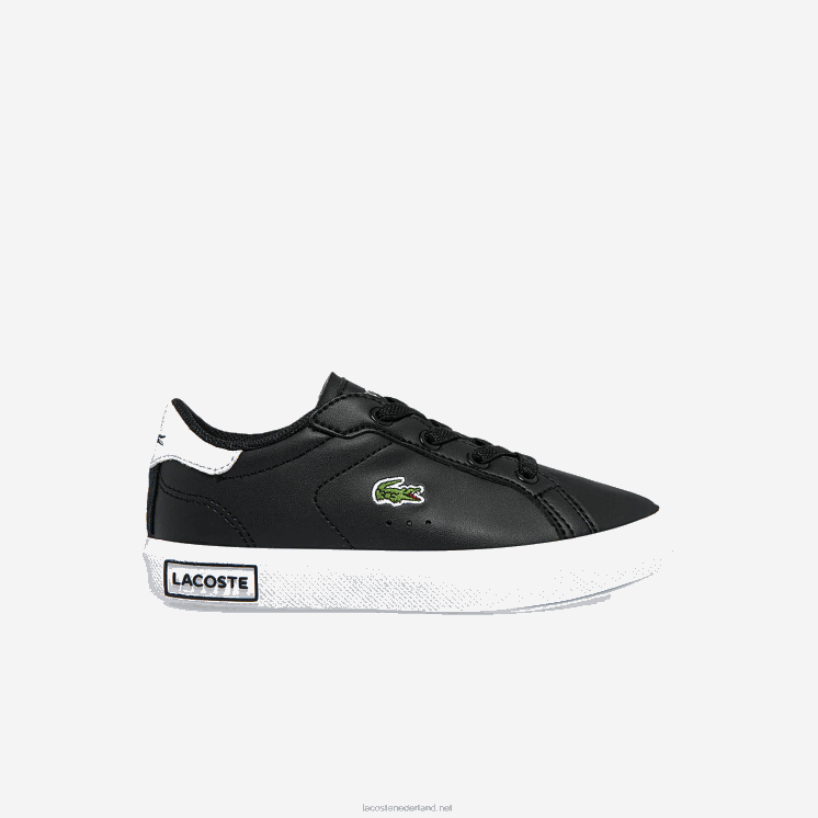 Lacoste powercour synthetische sneakers 0828H2937 zwart-wit 312 zuigelingen