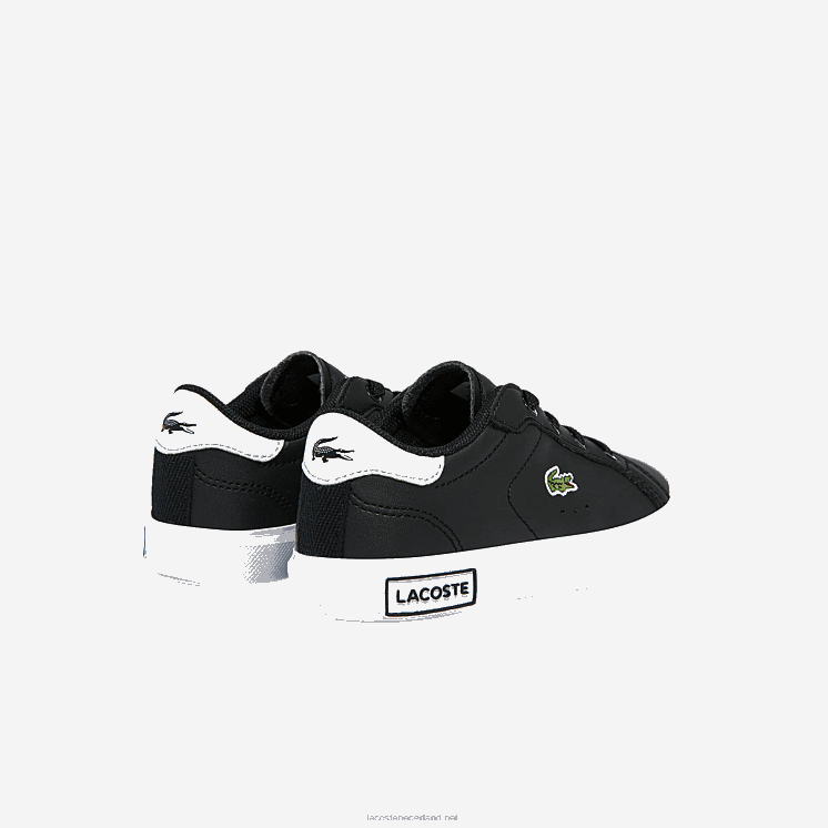 Lacoste powercour synthetische sneakers 0828H2937 zwart-wit 312 zuigelingen