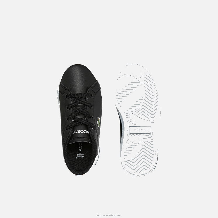 Lacoste powercour synthetische sneakers 0828H2937 zwart-wit 312 zuigelingen