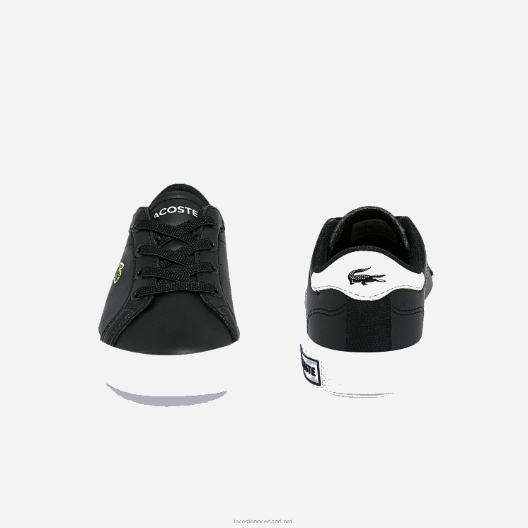 Lacoste powercour synthetische sneakers 0828H2937 zwart-wit 312 zuigelingen