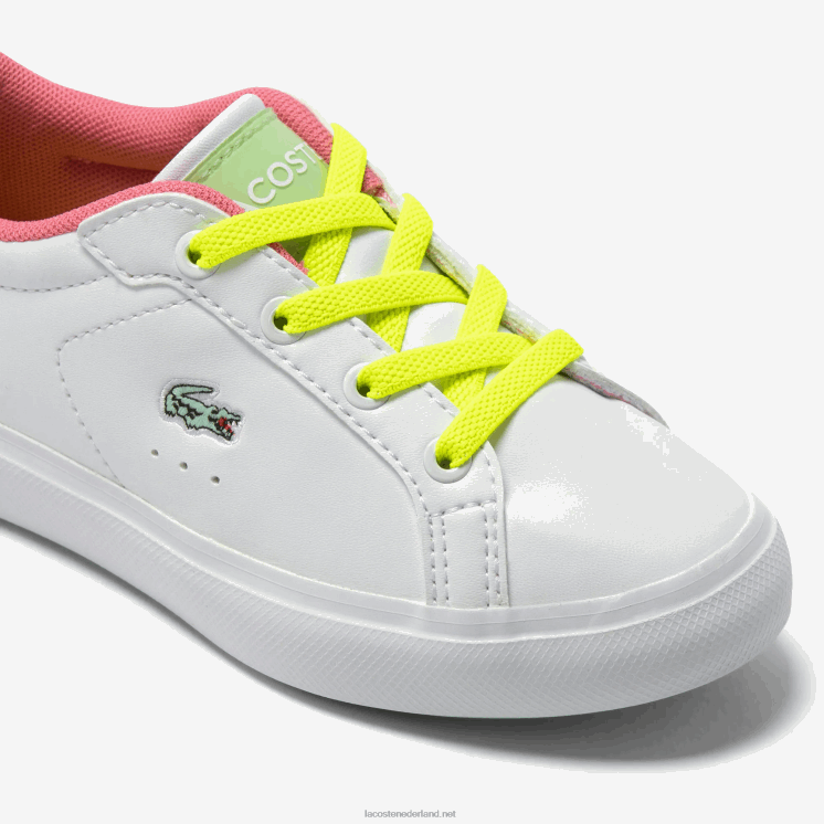 Lacoste powercourt synthetische kleur-pop sneakers 0828H2931 wit/groen 082 zuigelingen