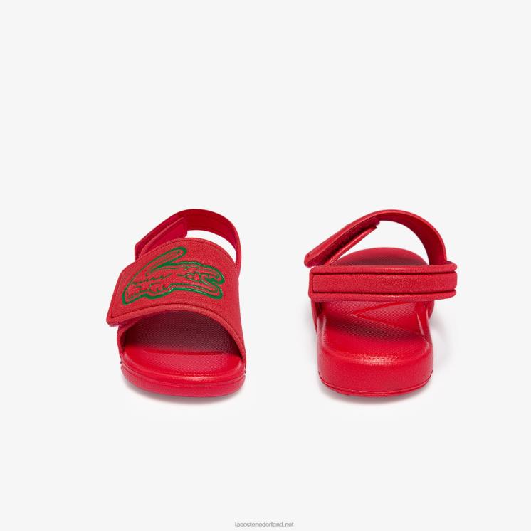 Lacoste L.30 riem synthetische dia's 0828H2971 rood groen t2q zuigelingen