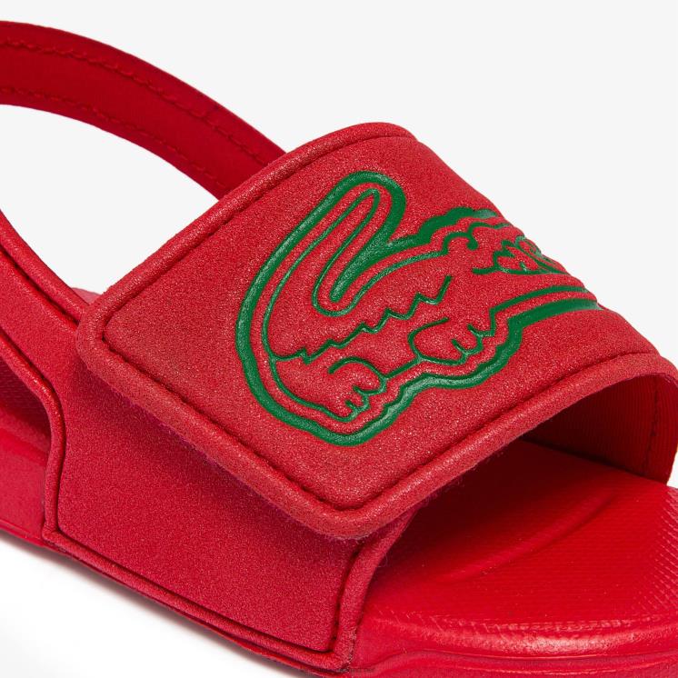 Lacoste L.30 riem synthetische dia's 0828H2971 rood groen t2q zuigelingen
