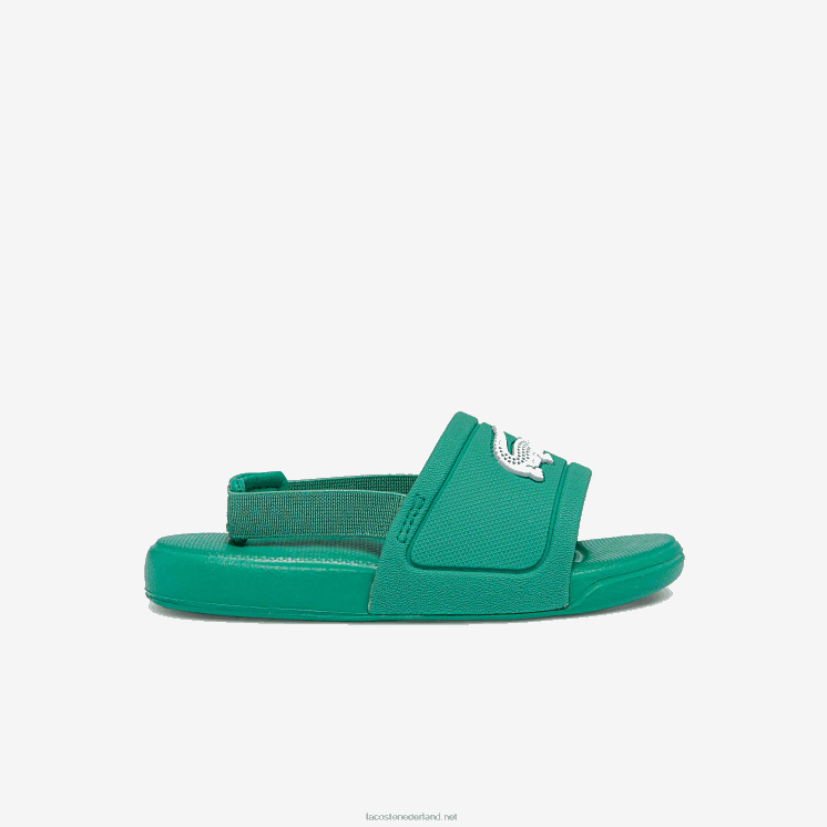 Lacoste l.30 synthetische dia's 0828H2966 groen & wit 1r7 zuigelingen