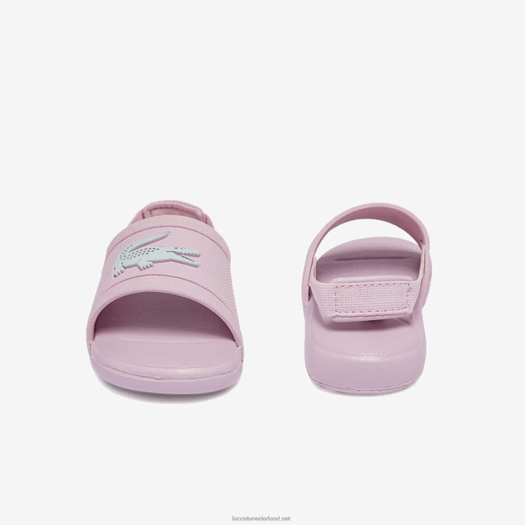Lacoste l.30 synthetische dia's 0828H2967 lichtroze & wit 208 zuigelingen
