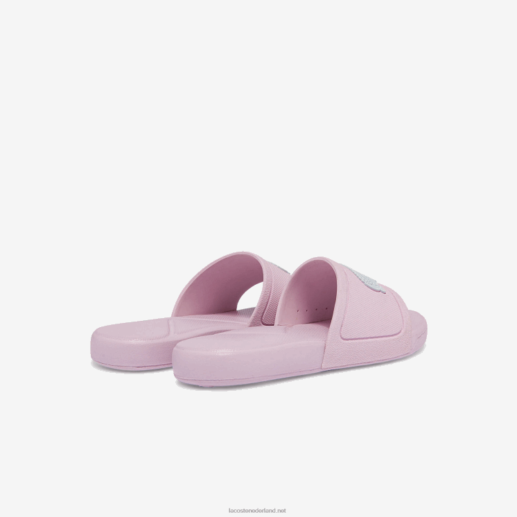 Lacoste l.30 synthetische dia's 0828H3233 lichtroze & wit 208 kinderen