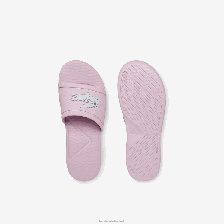 Lacoste l.30 synthetische dia's 0828H3233 lichtroze & wit 208 kinderen