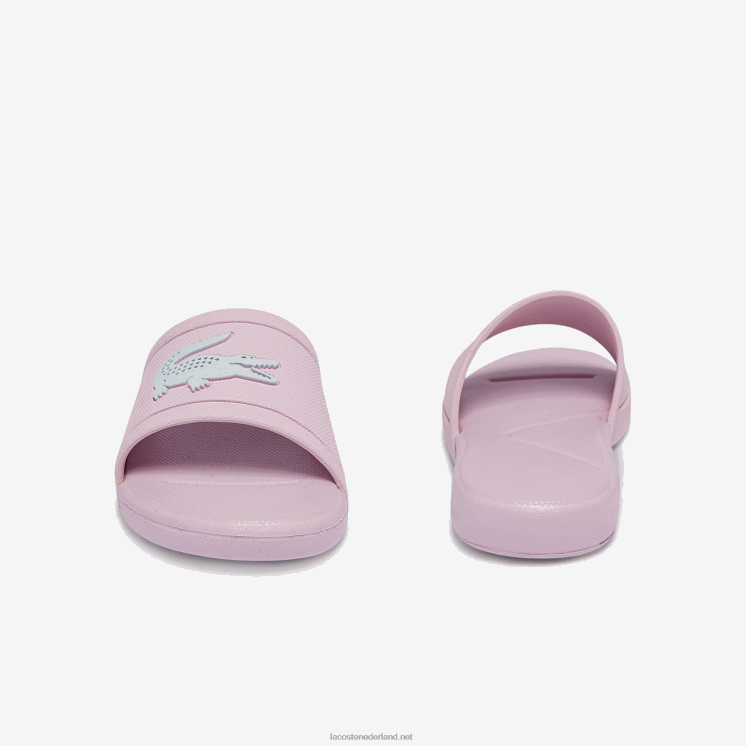 Lacoste l.30 synthetische dia's 0828H3233 lichtroze & wit 208 kinderen