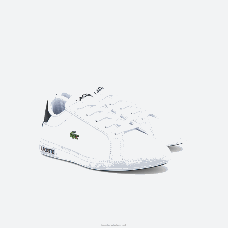 Lacoste afgestudeerde sneakers 0828H3302 wit & zwart 147 kinderen