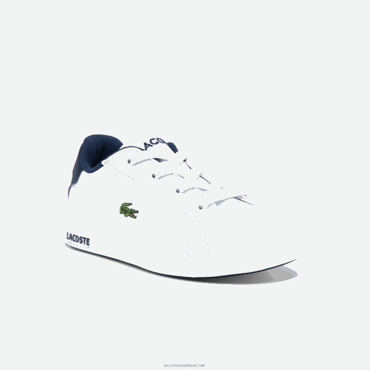 Lacoste afgestudeerde synthetische sneakers 0828H2972 wit & marine 042 zuigelingen