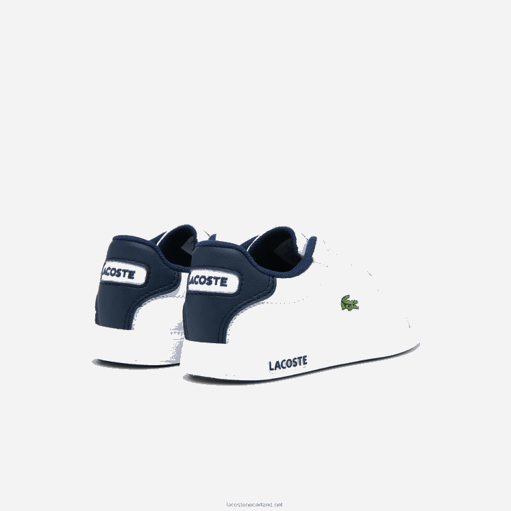Lacoste afgestudeerde synthetische sneakers 0828H2972 wit & marine 042 zuigelingen