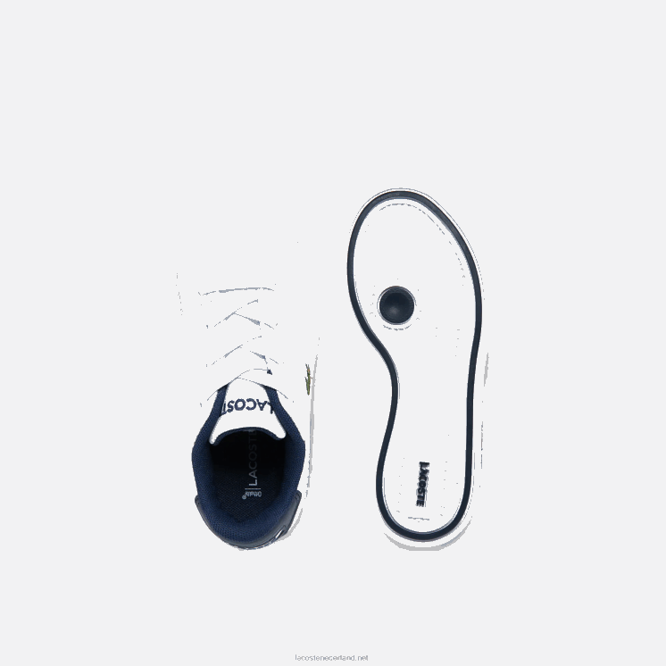 Lacoste afgestudeerde synthetische sneakers 0828H2972 wit & marine 042 zuigelingen