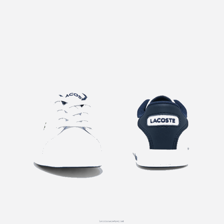 Lacoste afgestudeerde synthetische sneakers 0828H2972 wit & marine 042 zuigelingen