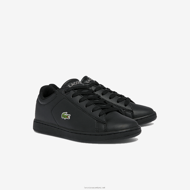 Lacoste carnaby evo bl synthetische sneakers 0828H3227 zwart 02u kinderen