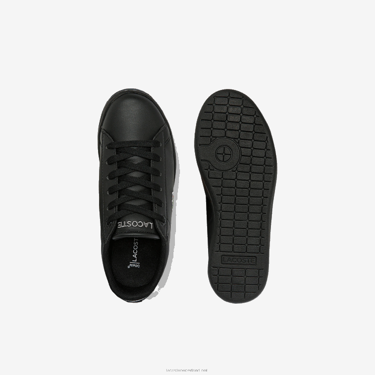 Lacoste carnaby evo bl synthetische sneakers 0828H3227 zwart 02u kinderen