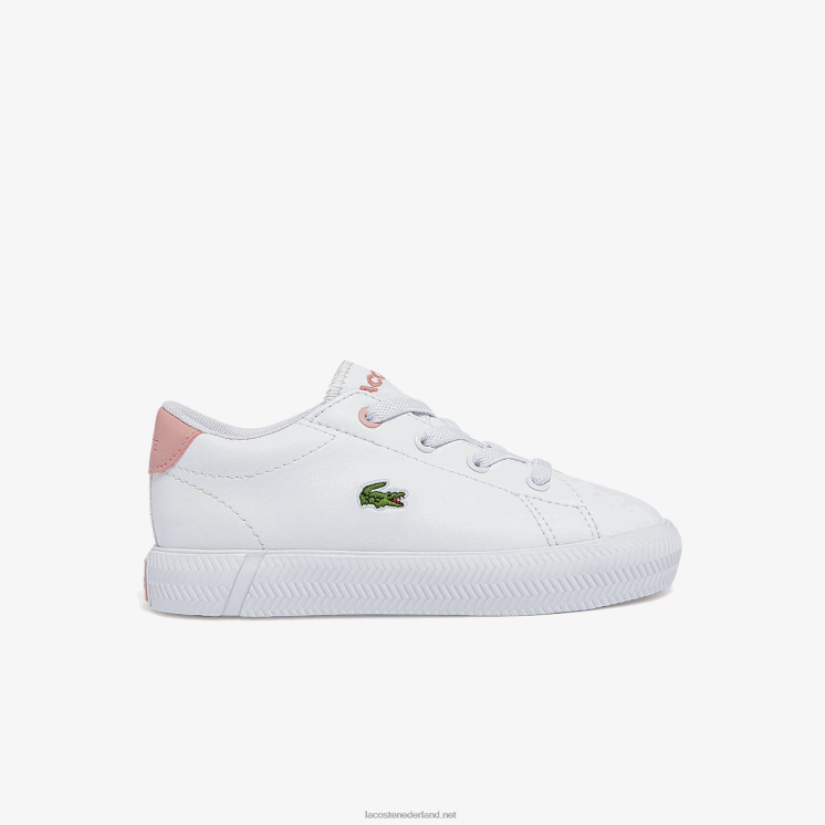 Lacoste gripshot-sneakers 0828H2970 wit & lichtroze 1y9 zuigelingen