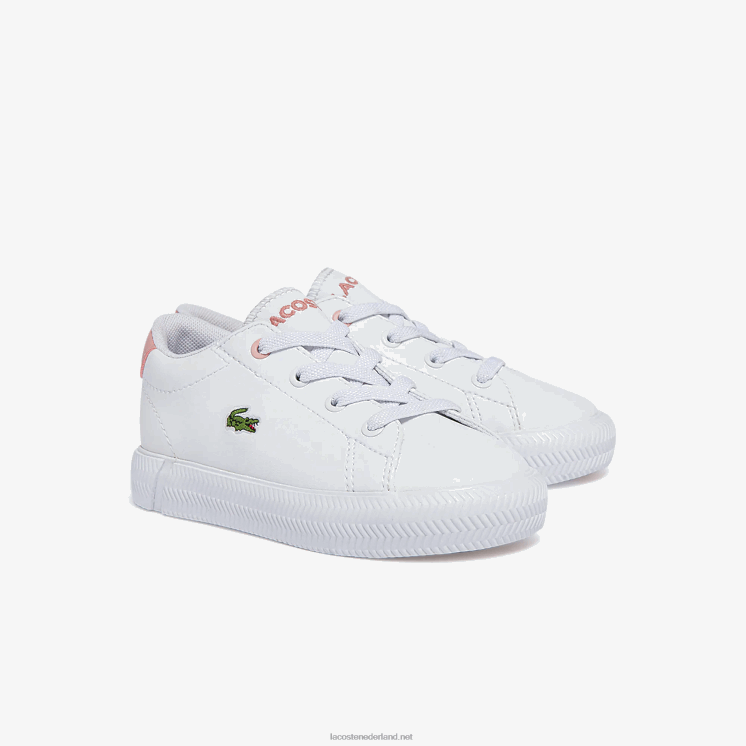 Lacoste gripshot-sneakers 0828H2970 wit & lichtroze 1y9 zuigelingen