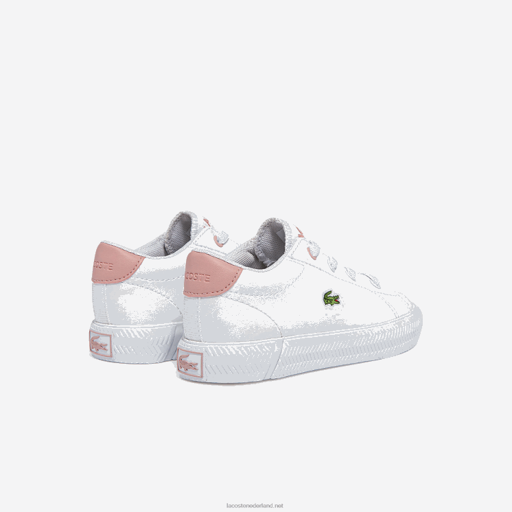 Lacoste gripshot-sneakers 0828H2970 wit & lichtroze 1y9 zuigelingen