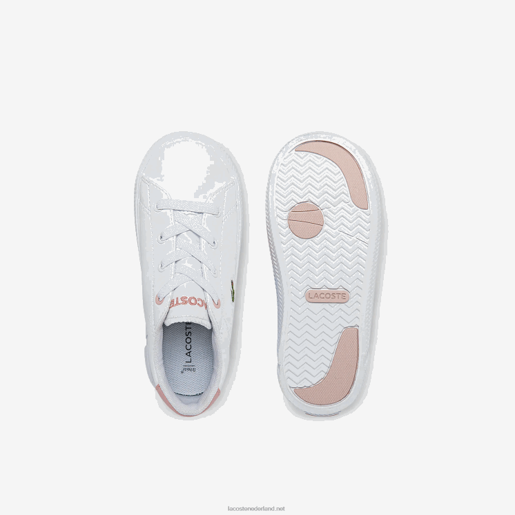 Lacoste gripshot-sneakers 0828H2970 wit & lichtroze 1y9 zuigelingen