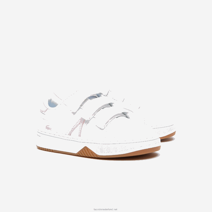 Lacoste l001 synthetische sneakers 0828H2977 wit & roze b53 zuigelingen