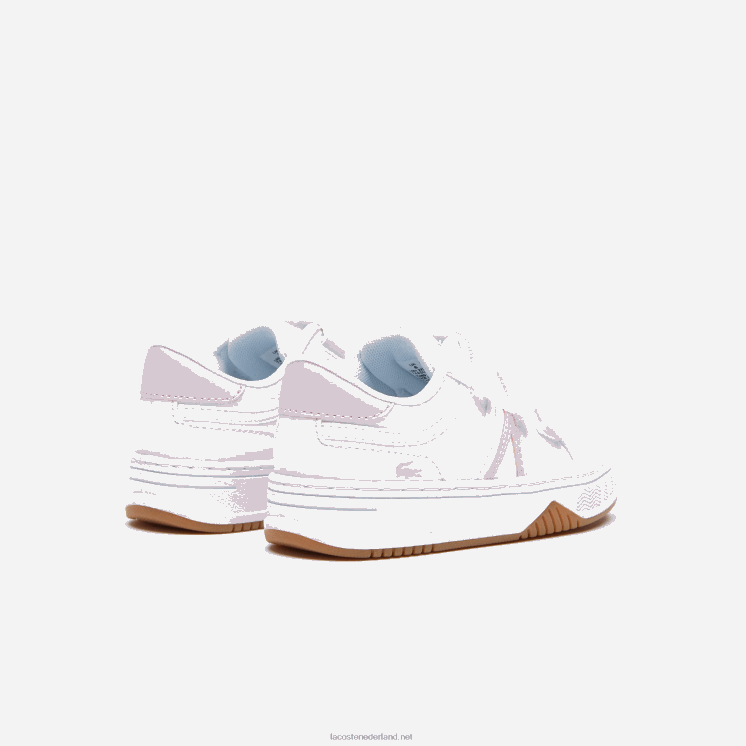 Lacoste l001 synthetische sneakers 0828H2977 wit & roze b53 zuigelingen