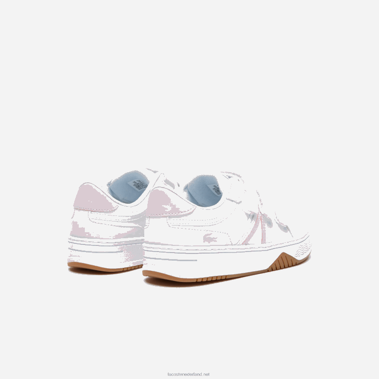 Lacoste l001 synthetische sneakers 0828H3258 wit & roze b53 kinderen