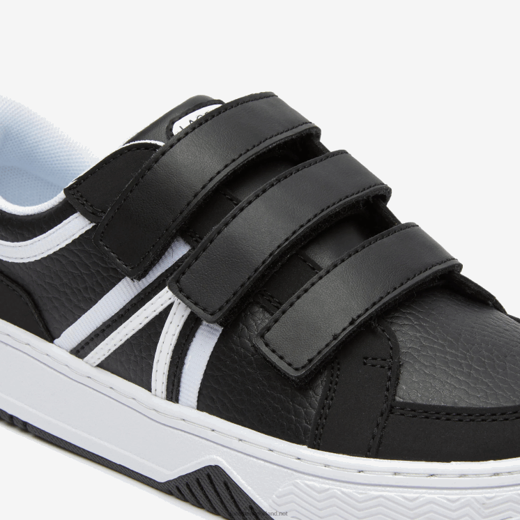 Lacoste l001 synthetische sneakers 0828H3259 zwart-wit 312 kinderen