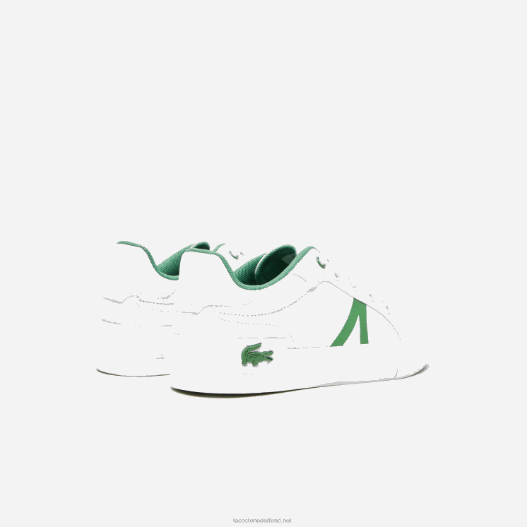 Lacoste l004 textiel sneakers 0828H3060 wit/groen 082 kinderen