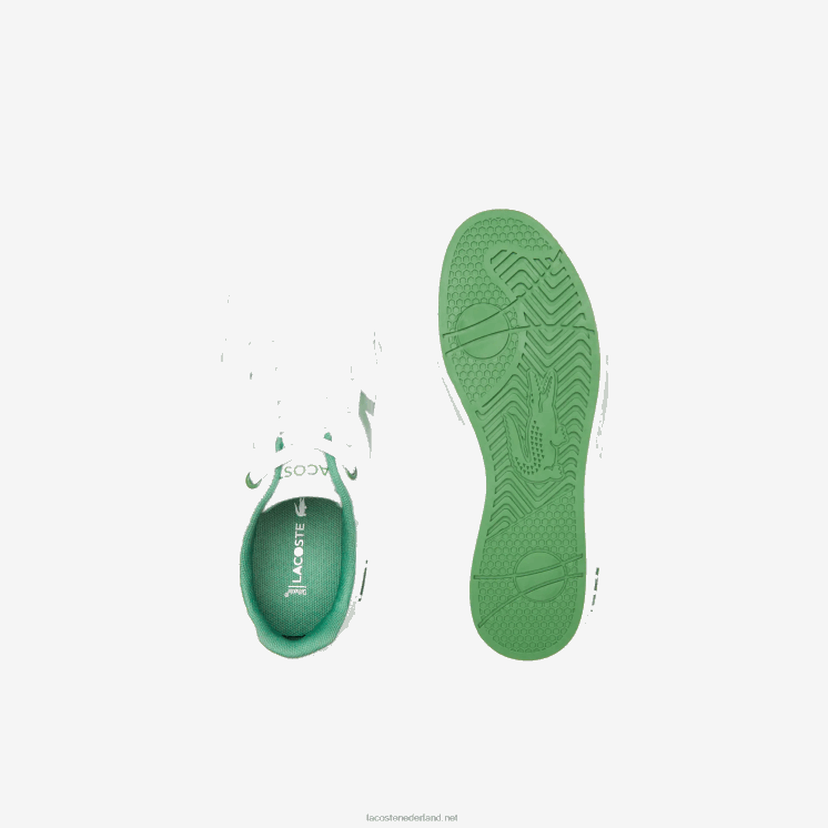 Lacoste l004 textiel sneakers 0828H3060 wit/groen 082 kinderen