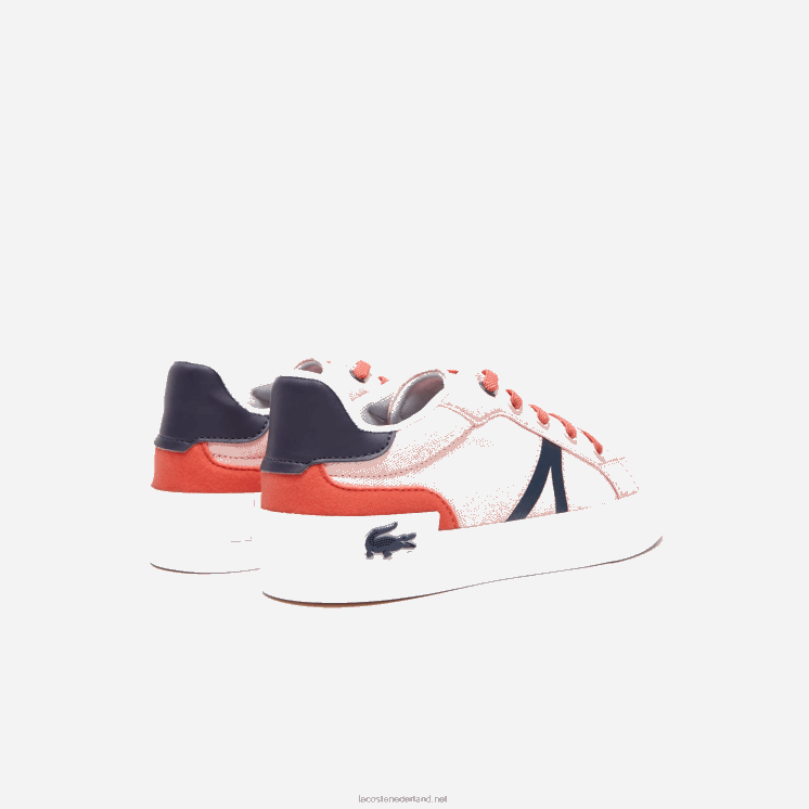 Lacoste l004 textiel sneakers 0828H3062 roze marine s1n kinderen